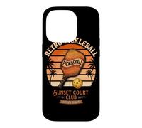 Carcasa para iPhone 14 Pro Retro Pickleball Sunset Court Club Ropa Vintage