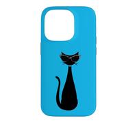 Carcasa para iPhone 14 Pro Retro Vintage Mod Atomic Black Cat Eye Gafas Rockabilly