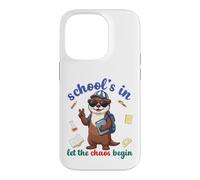 Carcasa para iPhone 14 Pro River Otter Regreso a la Escuela Vibra Escuelas En Que Comience el Caos
