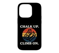 Carcasa para iPhone 14 Pro Rock Climbing Bouldering Chalk Up Climb On Retro Sunset