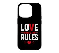 Carcasa para iPhone 14 Pro Romantic Couple Quote Valentine's Day Love Makes The Rules