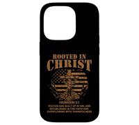 Carcasa para iPhone 14 Pro Rooted in Christ Shirt Christian Shirt for Men Cross Shirt