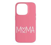 Carcasa para iPhone 14 Pro Rosa - Mama Heart Lettering Minimalista Motherhood Love