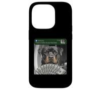 Carcasa para iPhone 14 Pro Rottweiler Hay Movimiento en tu Puerta Principal Rottie Silly