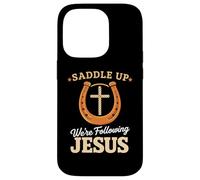 Carcasa para iPhone 14 Pro Saddle Up Estaban siguiendo a Jesús Fe Biblia Escritura Dios