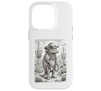Carcasa para iPhone 14 Pro Salvaje Oeste Armadillo Forajido con Lazo