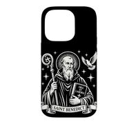 Carcasa para iPhone 14 Pro San Benito Ora et Labora Santos católicos Tradicionales