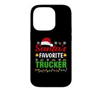 Carcasa para iPhone 14 Pro Santa's Favorite Trucker Funny Christmas Trucker Xmas