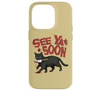 Carcasa para iPhone 14 Pro See Ya Soon Dark Cat Meme Design Womens Girls