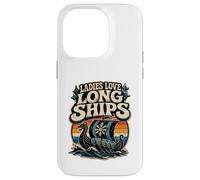 Carcasa para iPhone 14 Pro Señoras Amor Barcos Largos Retro Vikingo Humor Noruega Longboat