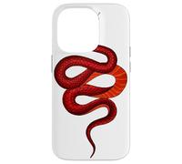 Carcasa para iPhone 14 Pro Serpiente roja Serpiente Cascabel Arte gótico Selva Retro Vintage Vibe