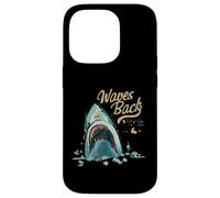 Carcasa para iPhone 14 Pro Shark Waves Back Ocean Surfing Playa Verano Divertido