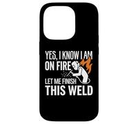 Carcasa para iPhone 14 Pro Sí, sé Que Estoy en Llamas Soldador Soldadura Identidad Humor