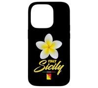 Carcasa para iPhone 14 Pro Sicily Italy Tropical Flower Yellow Frangipani Aesthetic Art