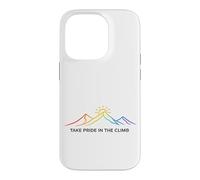 Carcasa para iPhone 14 Pro Siéntete Orgulloso de la Escalada Rainbow Mountain Hiking