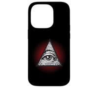 Carcasa para iPhone 14 Pro Símbolo Secreto Illuminati de la pirámide mística del Ojo Que Todo lo ve