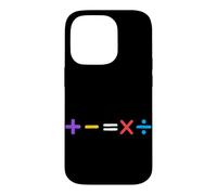 Carcasa para iPhone 14 Pro Símbolos matemáticos más Menos álgebra Cálculo Número Estudiante