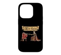 Carcasa para iPhone 14 Pro Sir Loin Solomillo REN Faire Caballero Juego de Palabras Medieval Meme