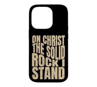Carcasa para iPhone 14 Pro sobre Cristo La Roca Sólida Que Soy, Hombres y Mujeres Cristianos