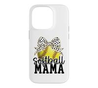 Carcasa para iPhone 14 Pro Softball Mama Bow Cute Vibes & Trendy Style for Moms