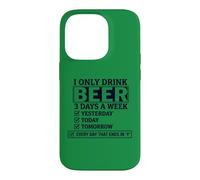 Carcasa para iPhone 14 Pro Solo Bebo Cerveza 3 días a la Semana Lista de verificación