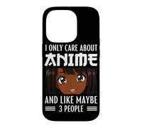 Carcasa para iPhone 14 Pro Solo me Importa el Anime y me Gusta Maybe 3 People Black Anime