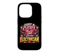Carcasa para iPhone 14 Pro Solo una Chica Enamorada de su Electricista Electricista Divertido