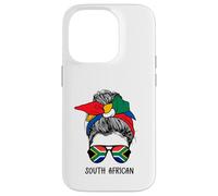 Carcasa para iPhone 14 Pro South African Girl South African Heritage South Africa Flag