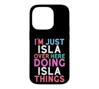 Carcasa para iPhone 14 Pro Soy Solo Isla aquí Haciendo Isla Things Nombre