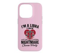 Carcasa para iPhone 14 Pro Soy un Libra Peor Pesadilla Sassy Horóscopo Divertido Zodiaco