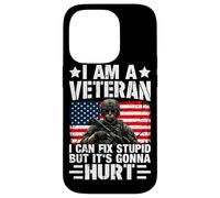 Carcasa para iPhone 14 Pro Soy un Veterano Que Puedo Arreglar estúpido, Pero va a doler