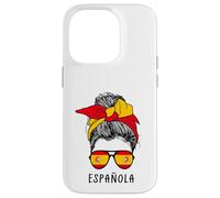 Carcasa para iPhone 14 Pro Spanish Española Girl Spanish Heritage Spain Flag