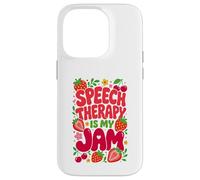 Carcasa para iPhone 14 Pro Speech Therapy is My Jam Boho Floral SLP Speech Therapist
