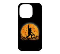 Carcasa para iPhone 14 Pro Spooky Halloween Full Moon Bigfoot Pumpkin Funny Sasquatch