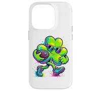 Carcasa para iPhone 14 Pro St Patricks Day Shamrock Football Player