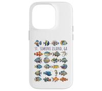 Carcasa para iPhone 14 Pro St Simons Island GA - Diseño de Peces Coloridos