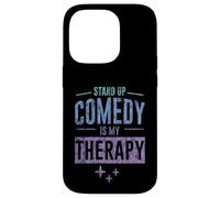 Carcasa para iPhone 14 Pro Stand Up Comedy Is My Therapy Artista Comediante -