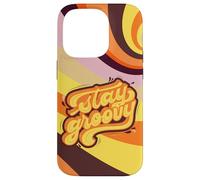 Carcasa para iPhone 14 Pro Stay Groovy Retro 70s Swirl Arte estético