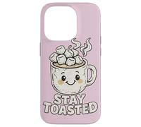 Carcasa para iPhone 14 Pro Stay Toasted Cute Hot Chocolate Marshmallow Taza Cozy W