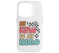 Carcasa para iPhone 14 Pro Stepdad Hero Cute Retro Floral Fathers Day Appreciation