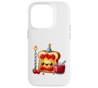 Carcasa para iPhone 14 Pro Sudadera con Comida para Celebrar la Fiesta Kawaii Toast Jam