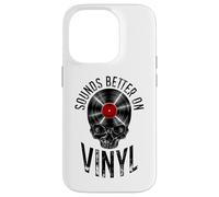 Carcasa para iPhone 14 Pro Suena Mejor en coleccionista de Discos de Vinilo Retro Vintage Calavera