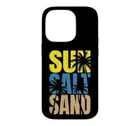 Carcasa para iPhone 14 Pro Sun Salt Sand - Viaje Familiar a la Playa Palmeras Playa de Vacaciones