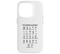 Carcasa para iPhone 14 Pro Tabla de apuestas de Aleph para Aprender Idiomas Yiddish del Alfabeto Hebreo