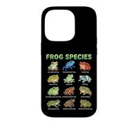 Carcasa para iPhone 14 Pro Tabla de Nombres de Especies de Ranas para niños Guía de Aprendizaje de Ranas Lindas