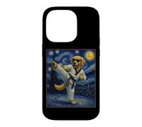 Carcasa para iPhone 14 Pro Taekwondo Golden Retriever Art Coreano Tae Kwon Do Dog