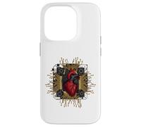 Carcasa para iPhone 14 Pro Tarjeta Madre anatómica de corazón CPU Tech Graphic.