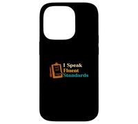 Carcasa para iPhone 14 Pro Técnico Divertido de Control de Calidad I Speak Fluent Standards