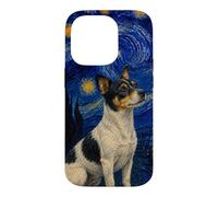 Carcasa para iPhone 14 Pro Teddy Roosevelt Terrier Perro Van Gogh Noche Estrellada
