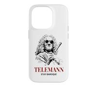 Carcasa para iPhone 14 Pro Telemann Stay Baroque Funny Compositor de música clásica
